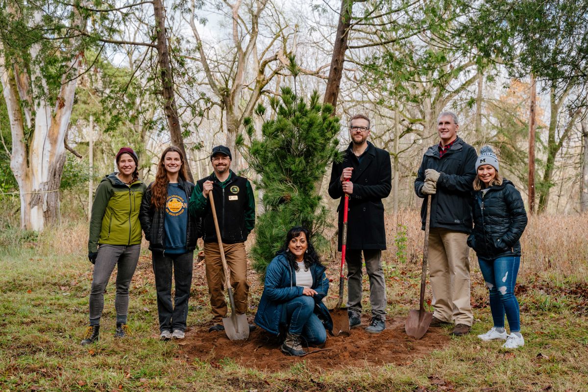 University of Michigan Plants Trees for Great Lakes Green Event